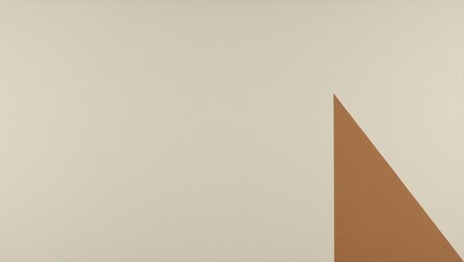 Poster - Abstract Beige and Brown Graphic Design Featuring Geometric Triangle