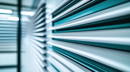 Poster - A close up of alternating colored horizontal metal slats