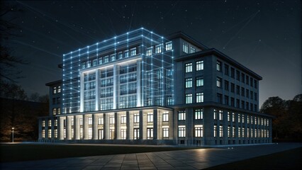 Poster - Smart Building Render with Digital Elements in Gigapixel Quality