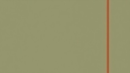 Aufkleber - Minimalist Olive Green Background with Vertical Brown Stripe Subtle Texture