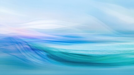 Poster - An Abstract Impression of Water and Sky in Shades of Blue