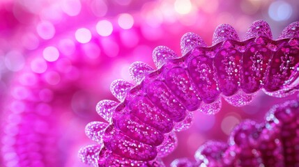 Poster - Detailed close up of a swirling pink crystalline structure