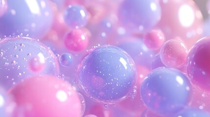 Poster - A beautiful abstract arrangement of colored spheres in a composition