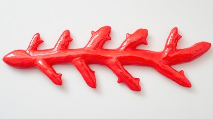 Poster - A vibrant red object appears to be an artificial organic shape