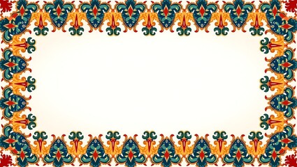 Poster - Ornate Floral Border with Space for Text or Image Content