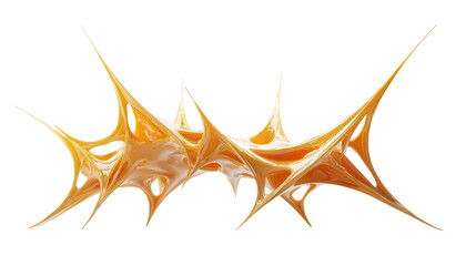 Poster - Abstract orange liquid splash dynamic design element background 3d art on transparent background