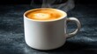 © Traipop - Steaming cup of freshly brewed coffee on a table with rising steam creating a cozy and inviting atmosphere for enjoyment