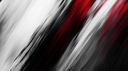 Fototapete - Abstract art featuring streaks of red black and white colors