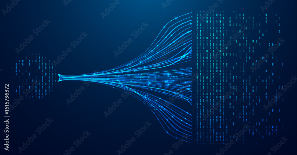 Abstract infographics visualization. Big data code representation ...