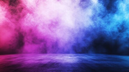Poster - Abstract Vaporwave Background: Pink and Blue Haze