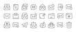 © DOUBLE SLASH - Mail line icons set. Outline web icons. Editable stroke