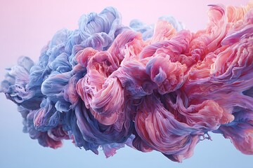 Aufkleber - Abstract flowing colors pink and blue blend