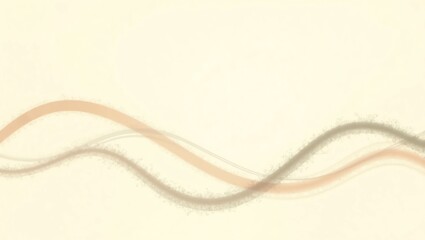 Poster - Abstract Wave Design in Muted Colors on Cream Background
