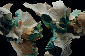 Aufkleber - Abstract layered formations against a dark background