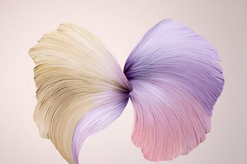 Aufkleber - Abstract lines curve subtle pastel shades