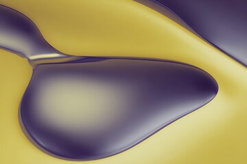 Aufkleber - Abstract flowing shapes soft smooth colors