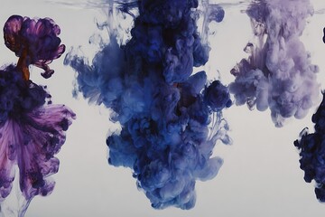 Aufkleber - Colorful ink swirling underwater abstract beauty