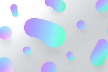 Aufkleber - Pastel blobs on light grey background