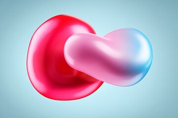 Poster - Connected abstract smooth shape with background