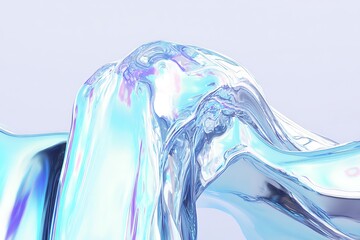 Poster - Abstract holographic fluid wave flowing upward