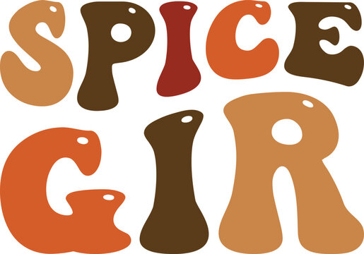 spice gir, fall retro svg design
