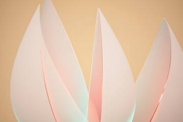 Poster - Abstract petal design on beige background