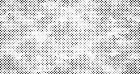 Aufkleber - Abstract halftone seamless camouflage pattern. Repeating digital dotted hexagonal camo military texture background. Abstract modern fabric textile ornament. Vector illustration.