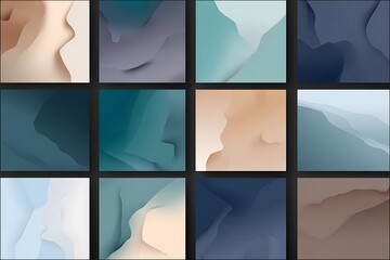 Aufkleber - abstract shapes in various color palettes