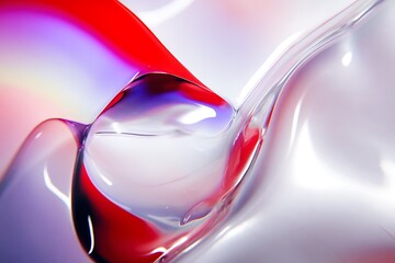 Aufkleber - translucent colored abstract wave art form