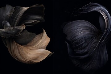 Aufkleber - abstract elegant flowing wave dark background