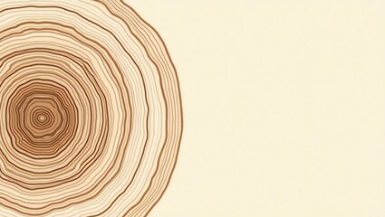 Poster - Tree Rings Illustration with Copy Space for Text or Graphic Design