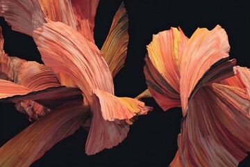 Aufkleber - abstract flowing lines of red colors