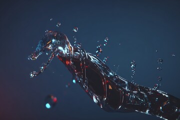 Aufkleber - water splash with captivating light effects