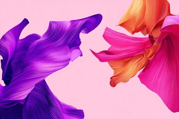 Aufkleber - Colorful abstract shapes on pale background