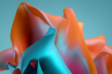 Aufkleber - Abstract flowing vibrant colors modern art