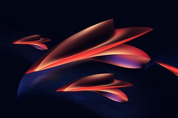 Aufkleber - Abstract shapes with elegant lines background