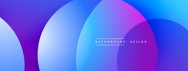 Poster - Abstract colorful circles overlap creating vibrant gradient background. Modern design element for digital projects.