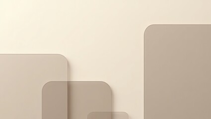 Poster - Minimalist Neutral Geometric Shapes Background for Product Display or Web Design