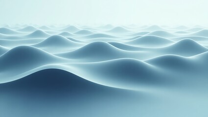 Fototapete - Abstract Blue Smooth Sand Dunes Background Texture with Soft Lighting