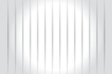 Poster - Abstract white vertical lines and shadows create an elegant and minimalistic modern background design.