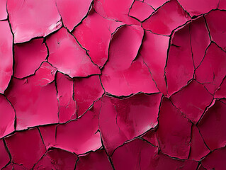 Poster - Abstract Pink Paint Cracking Texture Background with Bold and Edgy Appeal