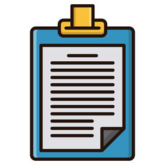 Poster - Transparent illustration of a clipboard containing documents suitable for design projects
