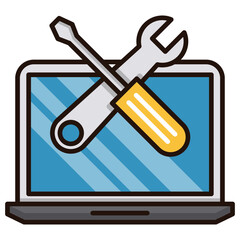 Poster - Vector icon of a clipboard with tools illustrating planning and project management