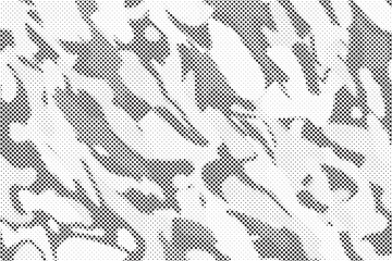 Poster - Seamless camouflage pattern. Repeating digital dotted hexagonal camo military texture background. Abstract modern fabric textile ornament. Vector illustration.