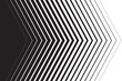 © Mariquita vector - Black and white geometric pattern with repeating chevron arrow shapes. Optical illusion background with diagonal lines creating a 3D depth effect. Abstract modern vector illustration.