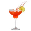 © PNGHut - Refreshing margarita cocktail with lime and splash on isolated view on transparent background