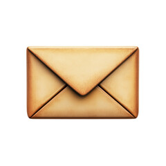 Fototapete - Gold Metallic Envelope Icon 3D Rendering Mail Post Message Communication Graphic Resource for on transparent background
