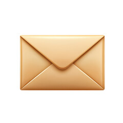 Fototapete - Golden Email Icon Digital Communication Symbol Invitation Message Notification Correspondence on transparent background