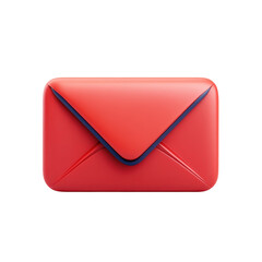 Fototapete - Red Envelope Vector Icon Email Message Digital Communication Mailbox Symbol Correspondence on transparent background