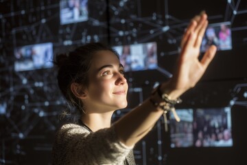 Poster - Engaging with technology in an interactive display during a digital exhibition at an urban center